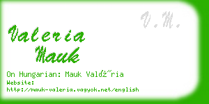 valeria mauk business card